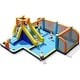 preview thumbnail 4 of 10, Costway Giant Soccer-Themed Inflatable Water Slide Bouncer Splash Pool - See Details Multi - 5-7 Years