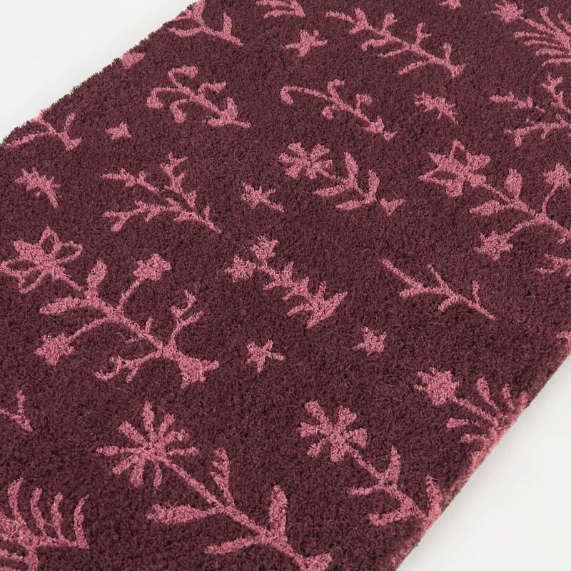 Block Print Floral Classic 18" x 30" Doormat - 18" x 30"