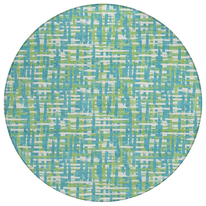 HomeRoots Abstract Transitional Rectangle Outdoor Rug