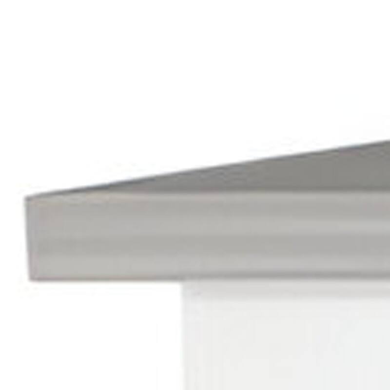 HomeRoots White and Gray 41" Kitchen Island With Storage - 27.5" X 40.50" X 27.50"