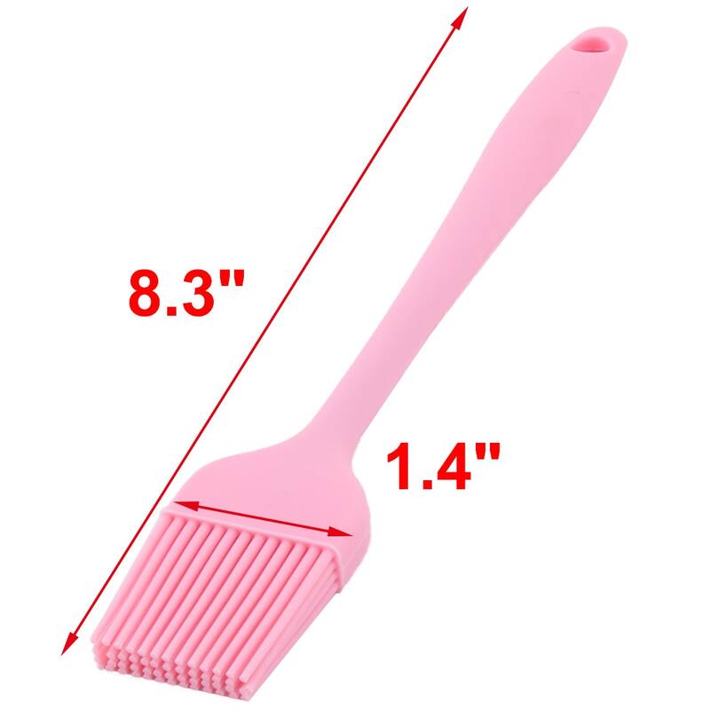 Silicone Family Bakery Cookie Cake Baking Tool Cream Butter Pastry Brush - Pink