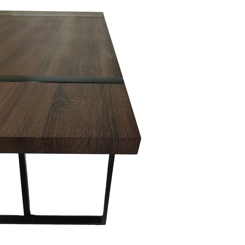 55"Rustic Industrial Rectangular Dining Table For 6 Person