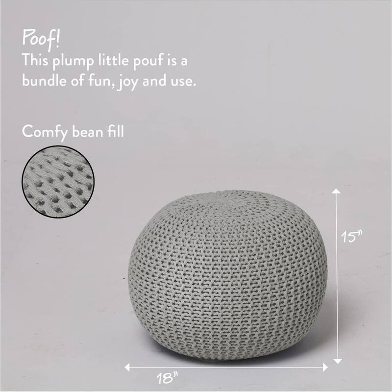 Urban Lifestyle Round Knit Pouf