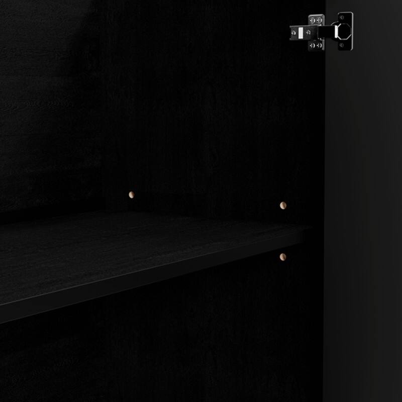 Mid Century Modern 60" Sideboard Cabinet with Adjustable Shelves and 4 Doors