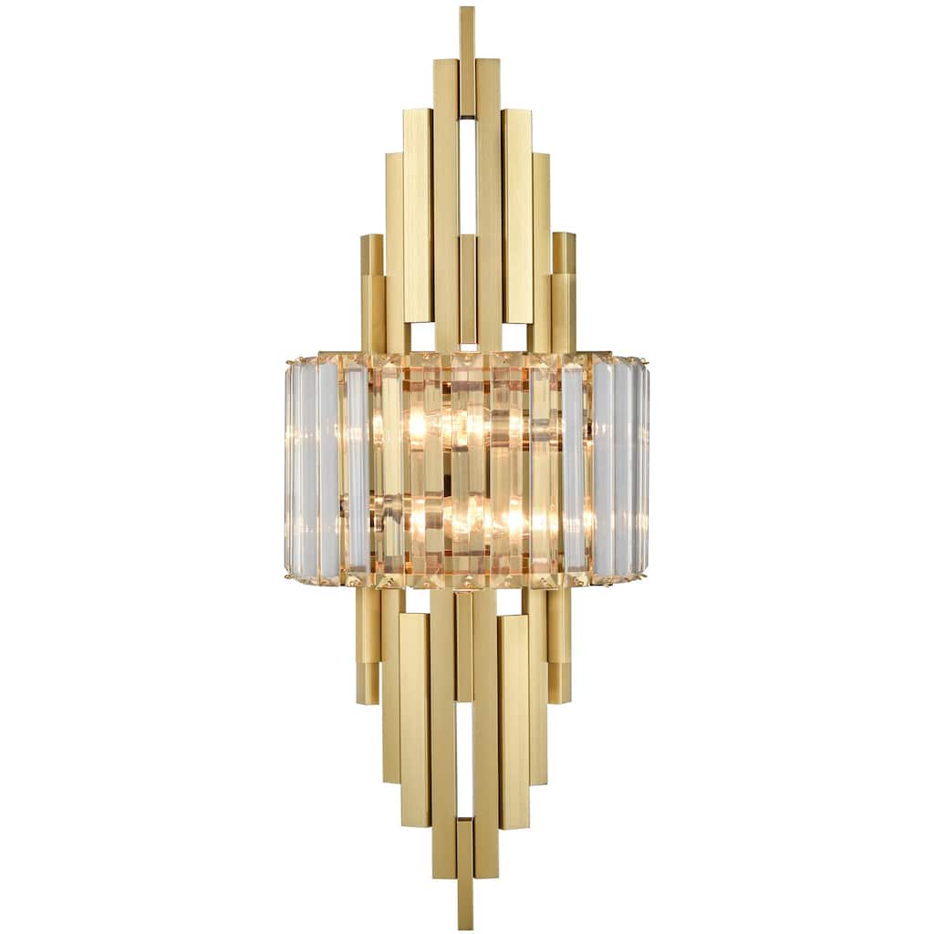 Umbria Modern Brass Large Wall Sconce 2-Light