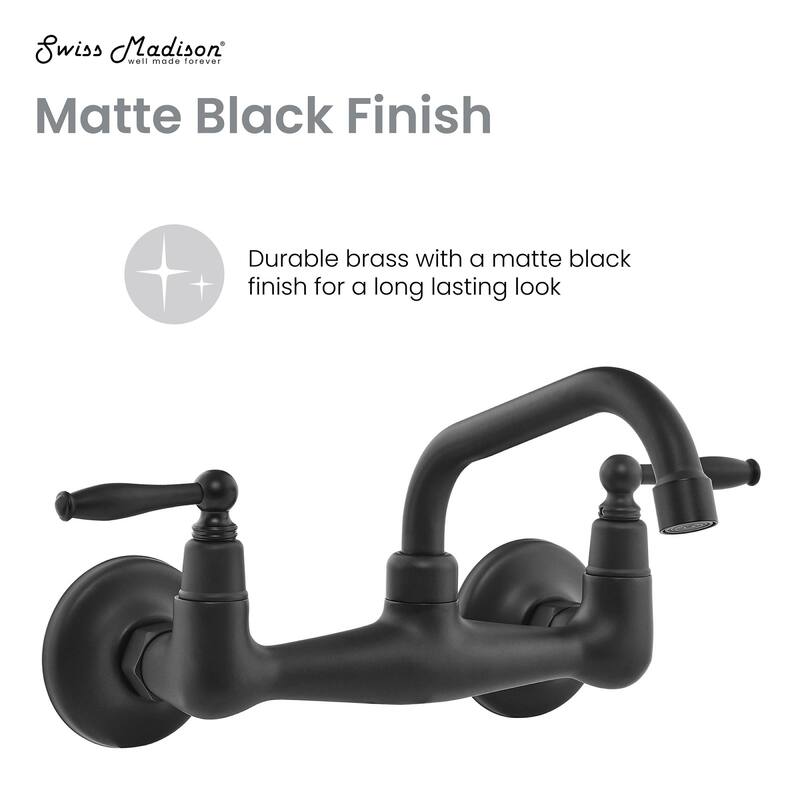 Swiss Madison SM-BF110 Loire 1.2 GPM Wall Mounted Bridge Bathroom