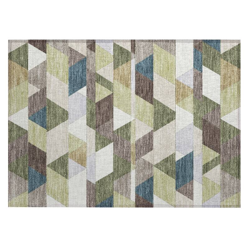 Machine Washable Indoor/ Outdoor Modern DeVaughn Chantille Rug