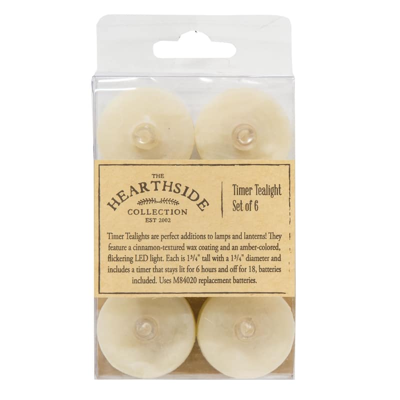 6/Pkg Ivory Timer Tealights