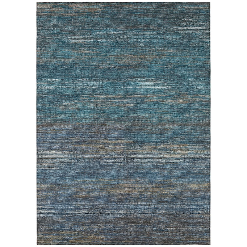 Indoor/ Outdoor Marston Dynamic Transitional Striped Washable Area Rug