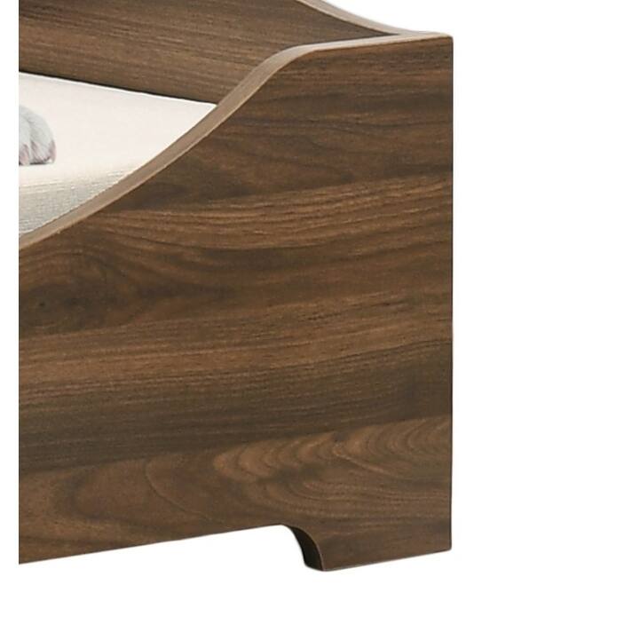 Gibson Brown Alder Wood Finish 36" Wide Modern Comfy Pet Bed with Cushion