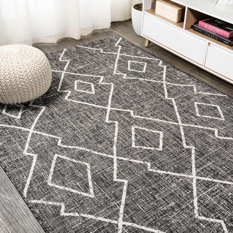 JONATHAN Y Derya Tribal Diamond Trellis Indoor/Outdoor Area Rug