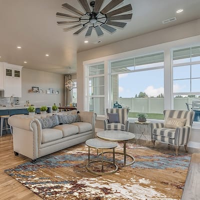 Impact Marble Teal Rug Collection