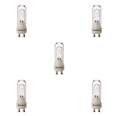 Bulbrite Halogen Pack of (5) 120-Volt Clear Double Envelope DJD Type Tubular Light Bulbs with Twist-and-Lock - Soft White Light