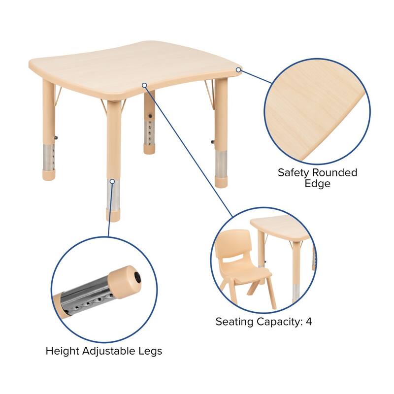 22x27 Rectangular Plastic Activity Table