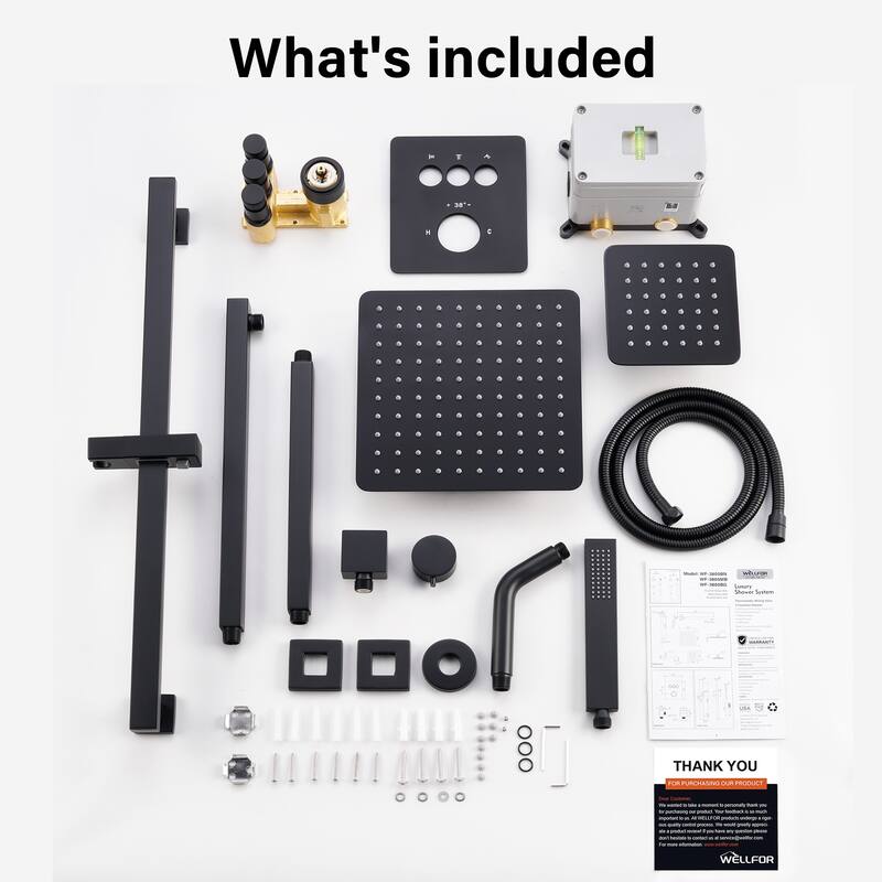 3-Function Dual Shower System With 10in. Square Shower Head With Hand Shower(Valve Included)