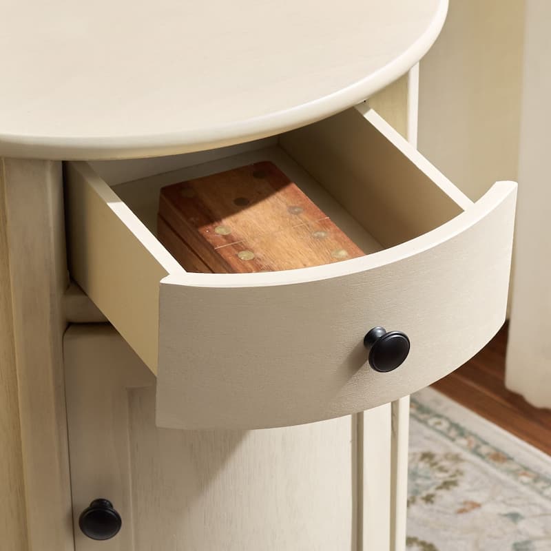 SAFAVIEH Celestia Grey Swivel Storage Accent Table - 18"W x 18"D x 26"H