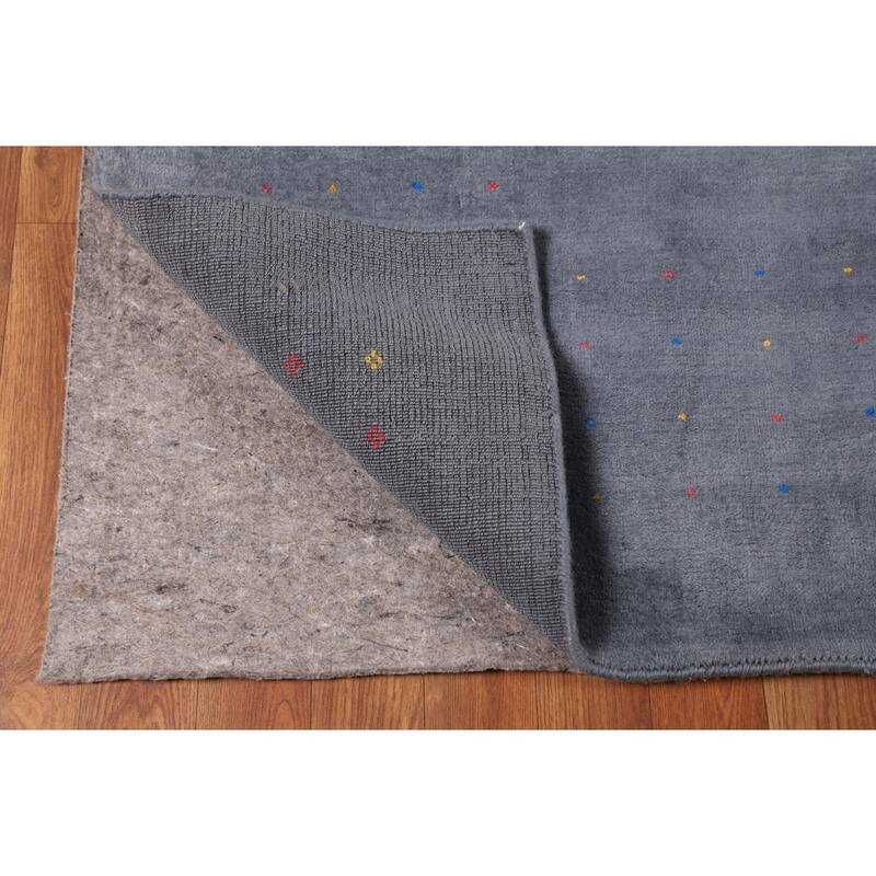 Tribal Gabbeh Area Rug Handmade Wool Carpet - 7'9"x 9'10"