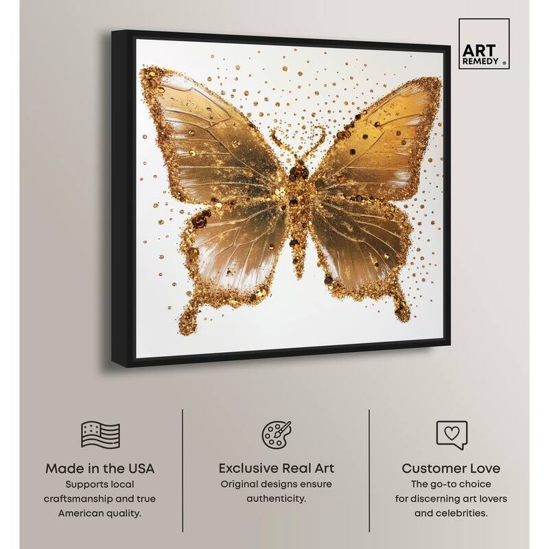 Lemon Glow Wings Canvas by Art Remedy