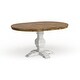preview thumbnail 25 of 38, Eleanor Two-tone Oval Solid Wood Dining Table by iNSPIRE Q Classic Oak Top with Antique White Base
