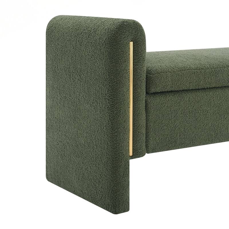 Bench with Arms and Storage,Upholstered Large Foot Rest Stool, Comfy Window Vanity Bench for Living Room,Bedroom,Dorm