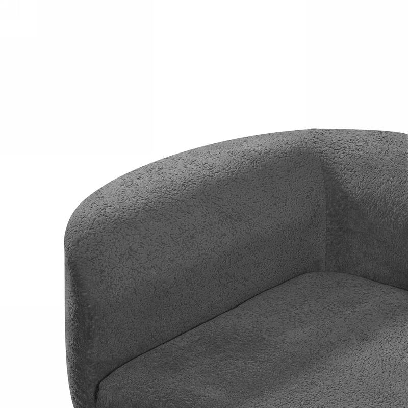 116" Modern Curved Sectional Sofa Set, Charcoal Grey Polyester Upholstery, Fully Assembled, for Living Room