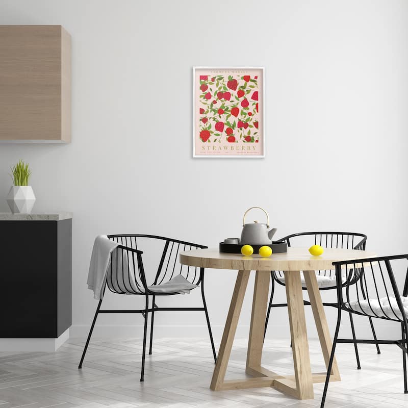 Stupell Strawberry Gallery Print Framed Giclee Art Design By Kamdon Kreations