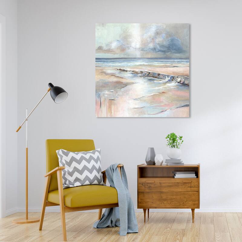 Wynwood Studio Canvas Nature and Landscape Coastal Art Gray and Silver Nautical & Coastal Wall Art Canvas Print - 30 x 30