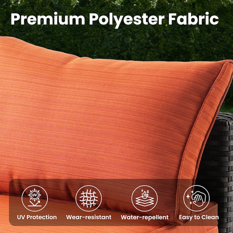 XIZZI 10-Piece Outdoor Furniture Sectional Swivel Chair Set