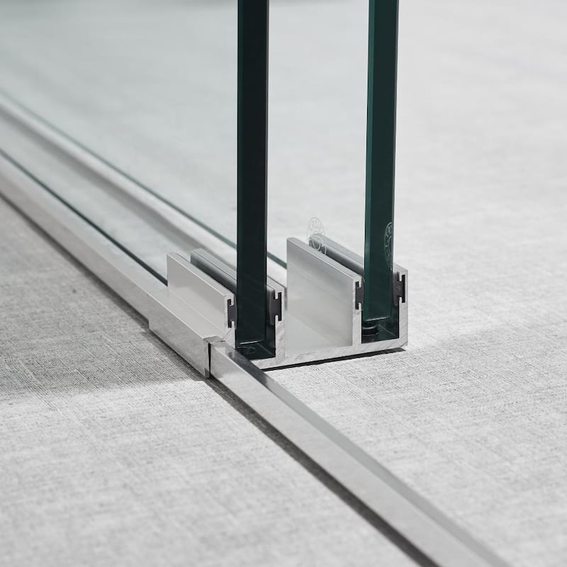 Seawin Mara Frameless ByPass Sliding Glass Shower Door 44 - 48 in. W x 78 in. H 3/8 in. (10 mm) Thick Clear Tempered Glass