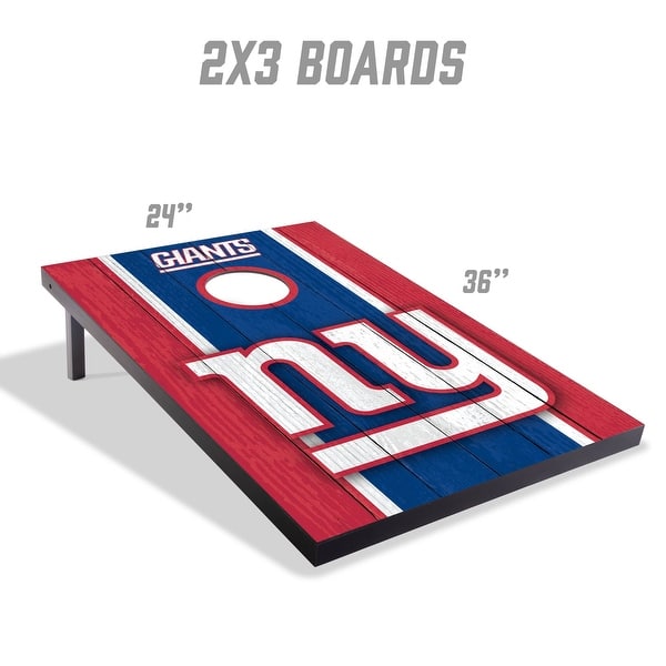 New York Giants NFL Compact 2x3 Tailgate Cornhole Board Set