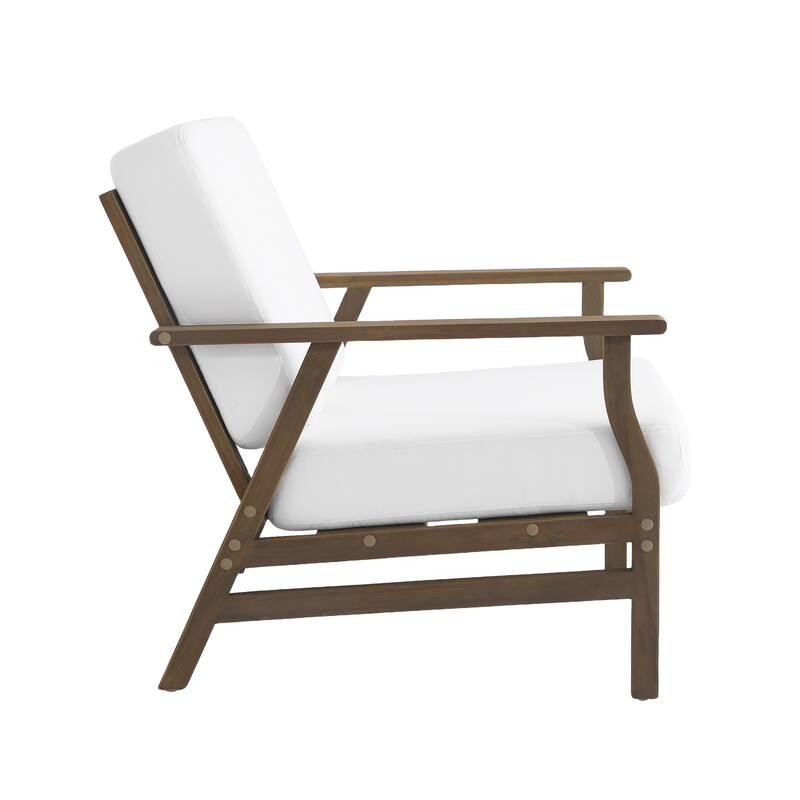 3-piece Cushioned Outdoor Club Chiars With Side Table