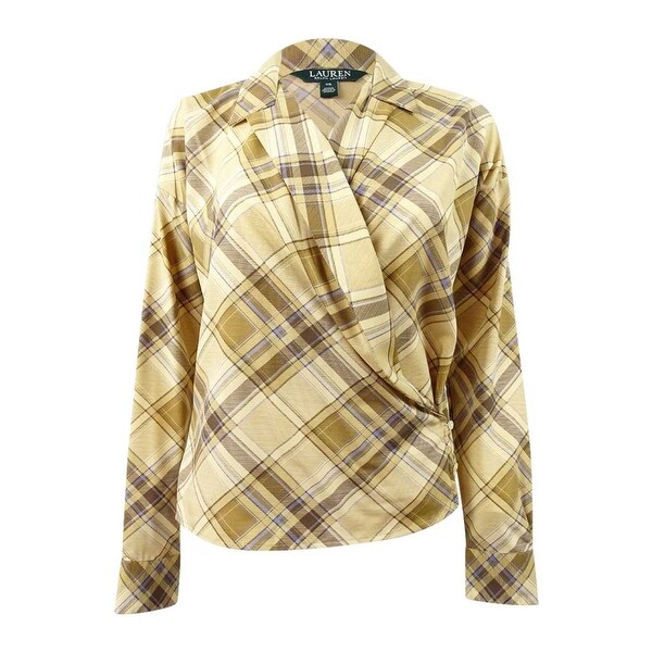 ralph lauren plaid shirt womens