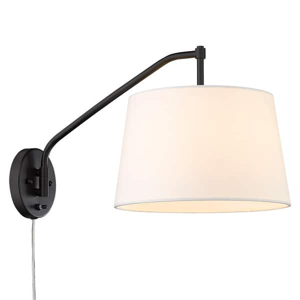 slide 2 of 2, Ryleigh 1 Light Articulating Wall Sconce - 12"x11.5" 12"x11.5" - Matte Black