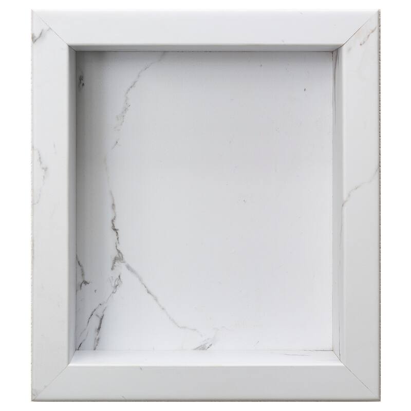 Palisade Shower Niche - Carrara Marble/Urban Glacier