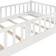 preview thumbnail 41 of 42, Twin Over Twin Bunk Bed with Removable Floor Bed and Bottom Guardrails, Fun Kids Loft Bed Frame with Ladder and Slide