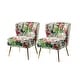 preview thumbnail 36 of 67, Almira Living Room Armless Accent Chair Set of 2 with Elegant Pattern