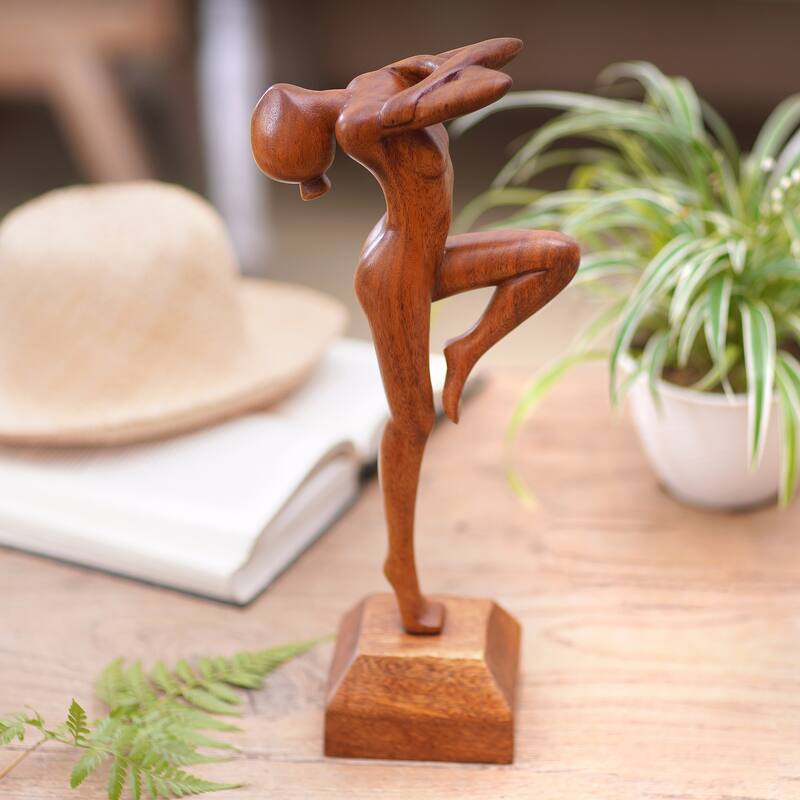 Novica Handmade Little Dancer Wood Sculpture