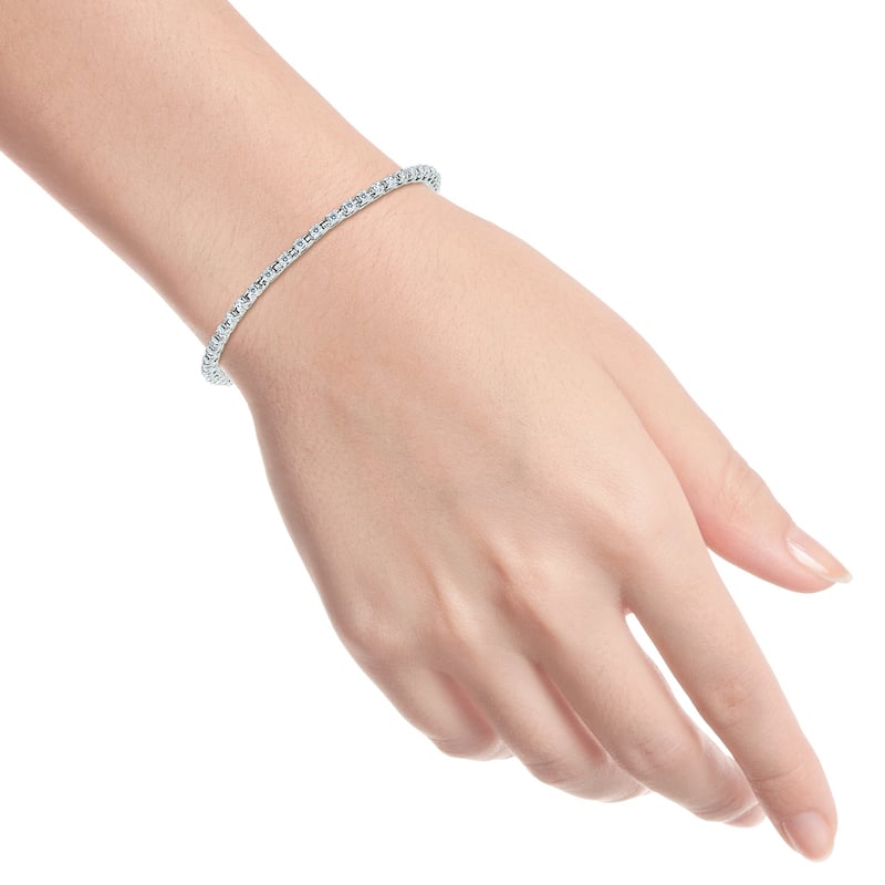 Marquee 1 Carat TW Diamond Tennis Bracelet in 14K White Gold