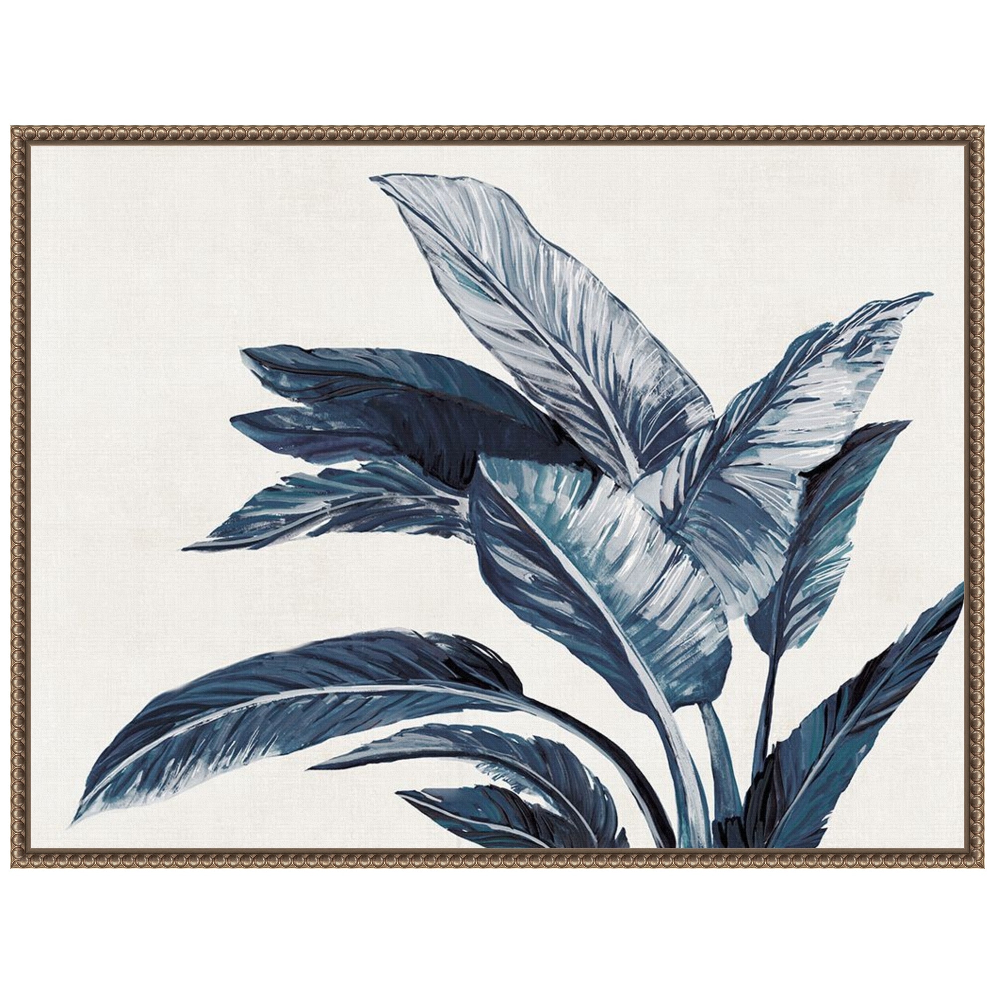 Ocean Canopy by Jacob q Framed Canvas Wall Art - Sylvie Beaded Bronze