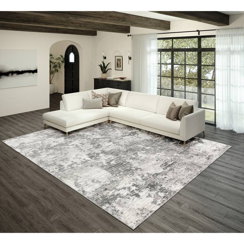 Ansley Vintage Dressed Abstract Rug