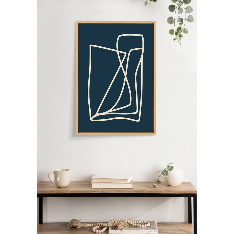 Kate and Laurel Sylvie Abstract Framed Canvas by Apricot and Birch
