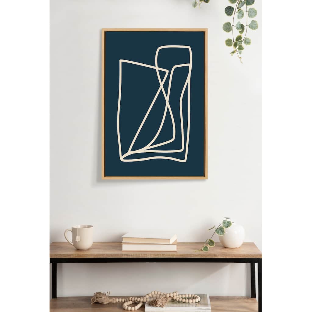 Kate and Laurel Sylvie Abstract Framed Canvas by Apricot and Birch