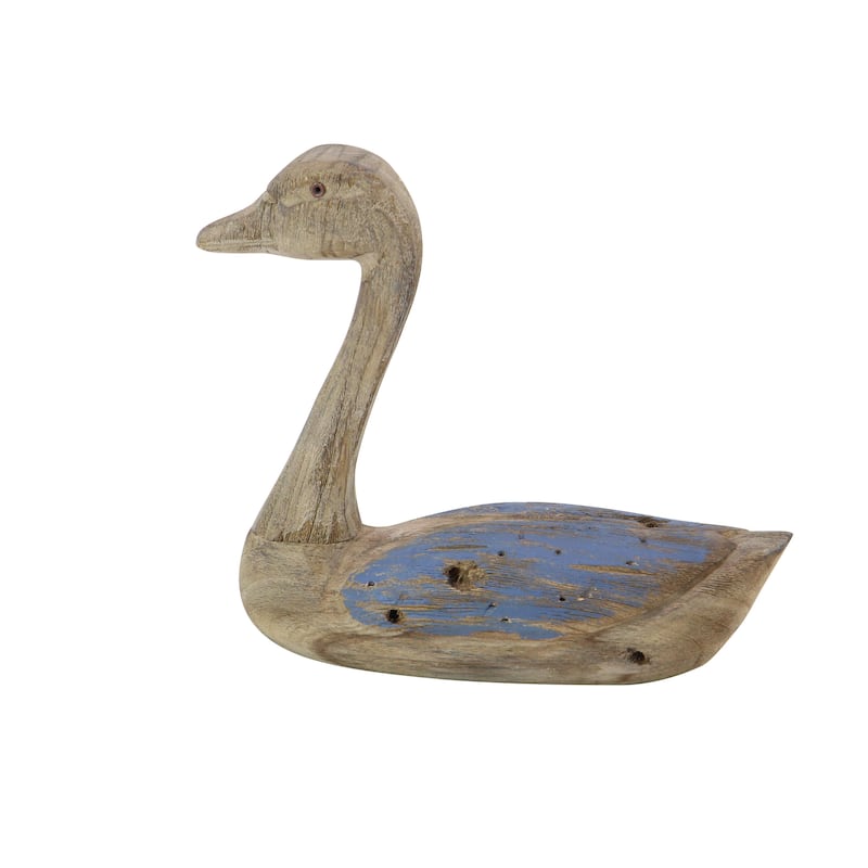 Wood Duck Decorative Sculpture - Set of 2 Brown - Roche River Decor