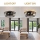 preview thumbnail 15 of 42, Oaks Aura 5-Light Farmhouse Wood Chandelier, Drum Chandelier for Dining Room Height Adjustable