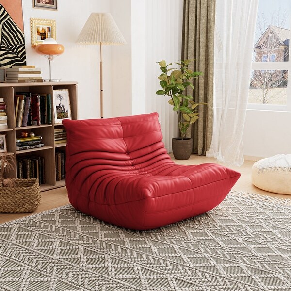Leather floor sofa discount