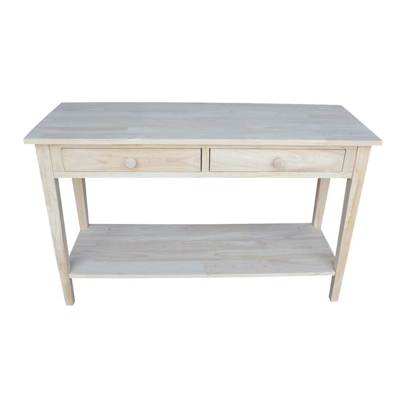 Spencer Solid Parawood Sofa Server Table - 48 in. W x 17 in. D x 30 in. H