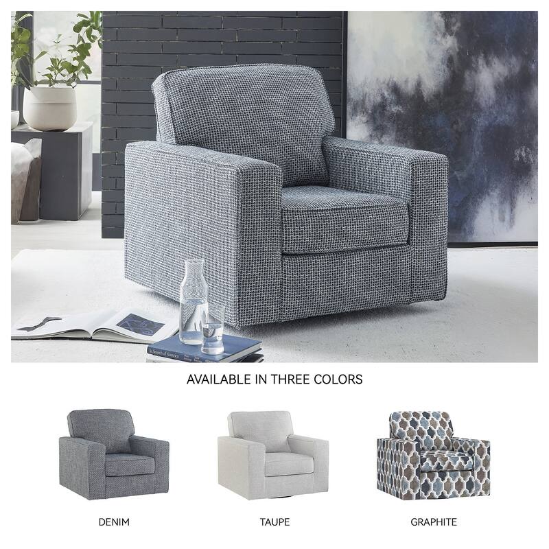 Signature Design by Ashley Olwenburg Swivel Accent Chair - 38" W x 38" D x 37" H