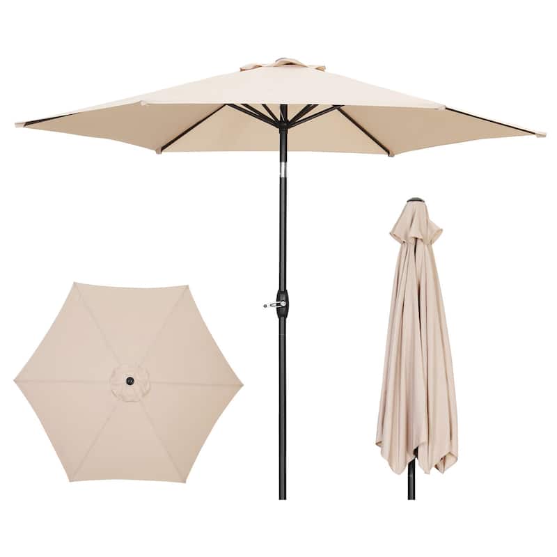 9FT Patio Umbrella with Base Included Outdoor Umbrella with Tilt and Crank