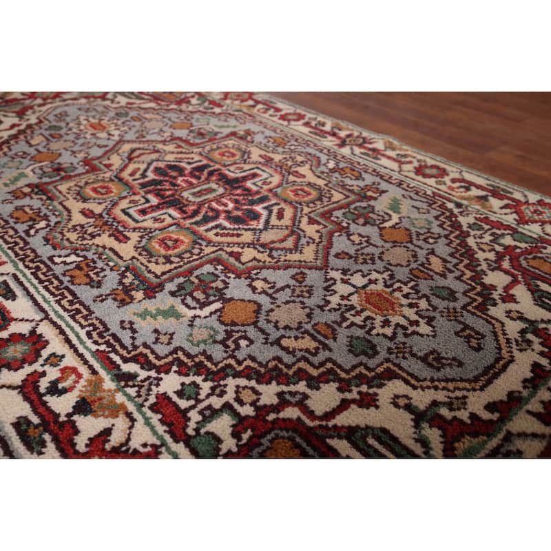 Heriz Serapi Indian Accent Rug Handmade Wool Carpet - 3'2"x 5'0"