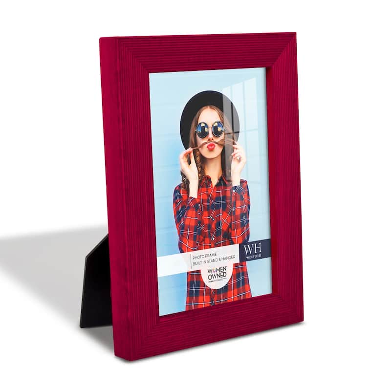 Bold Burgundy Solid Wood Picture Frame - 5x7 - Red